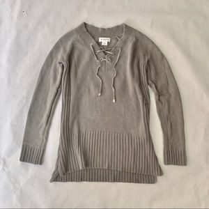 Liz Claiborne lace up sweater - size S petite